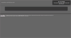 Desktop Screenshot of muellers-wirtshaus.de